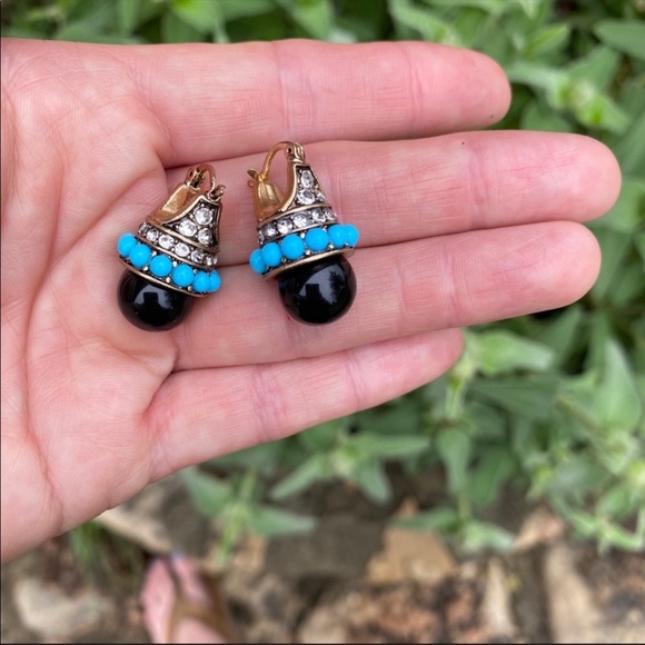 Zara Resin turquoise drop earrings - Picture 5 of 5